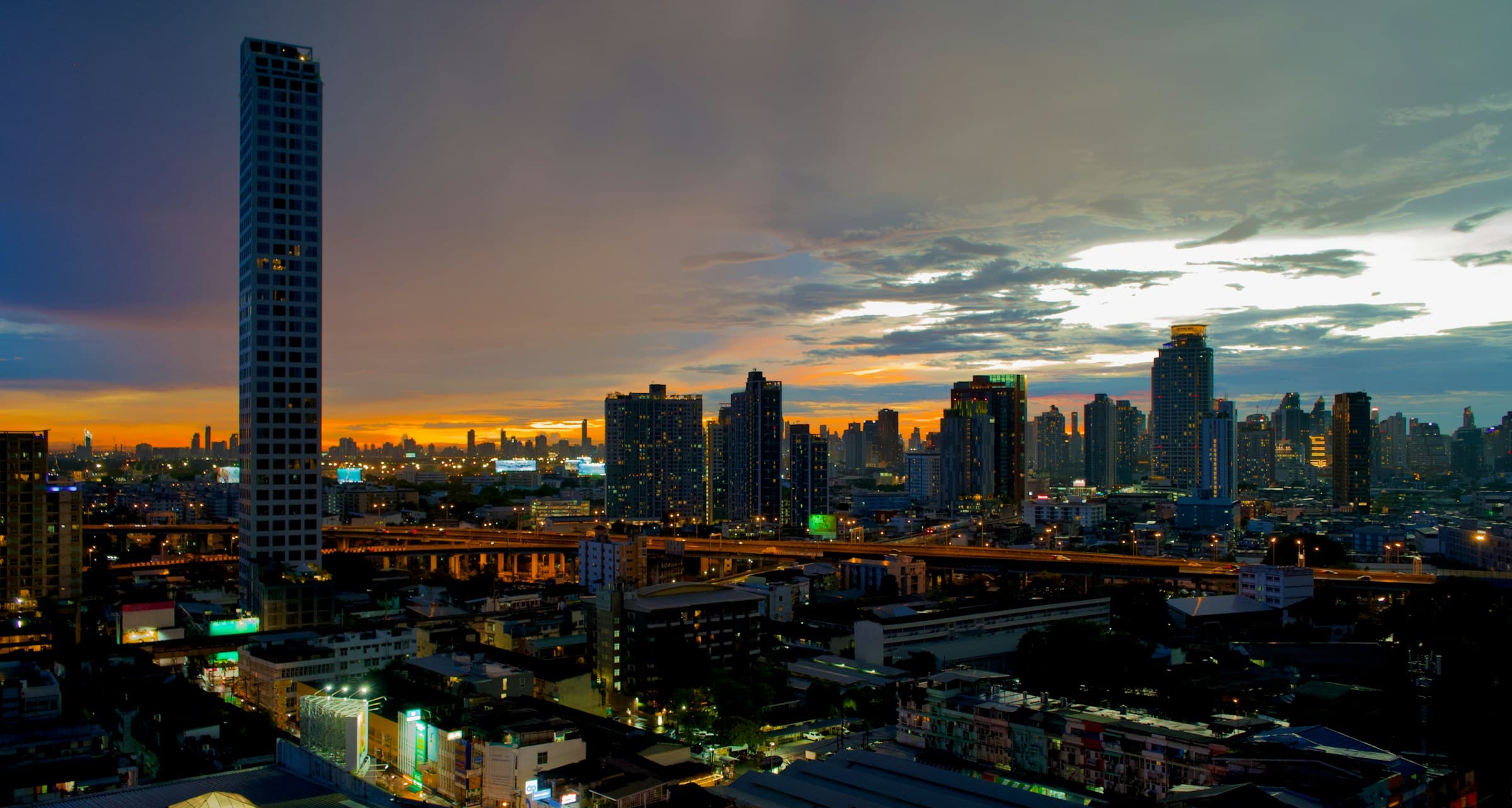 ทิวทัศน์กรุงเทพสำหรับการสำรวจย่านอ่อนนุช